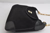 Authentic GUCCI Animalier Tiger Shoulder Bag Suede Leather 0014113 Black 9278I