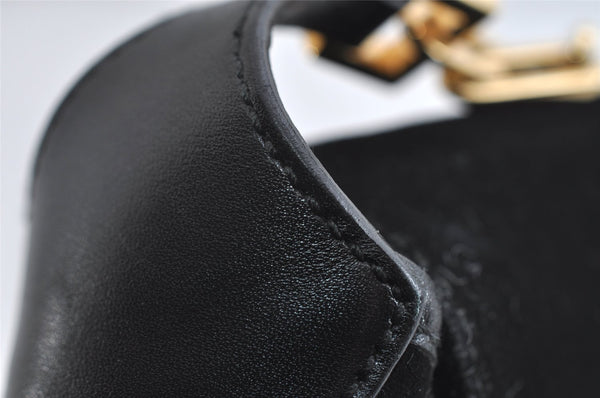 Authentic GUCCI Animalier Tiger Shoulder Bag Suede Leather 0014113 Black 9278I