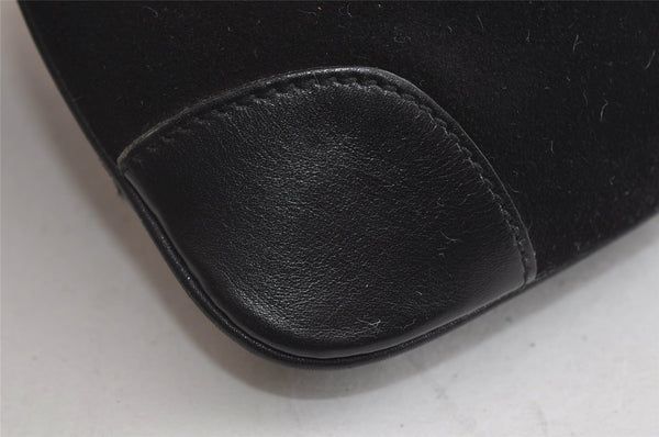 Authentic GUCCI Animalier Tiger Shoulder Bag Suede Leather 0014113 Black 9278I