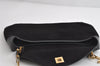 Authentic GUCCI Animalier Tiger Shoulder Bag Suede Leather 0014113 Black 9278I