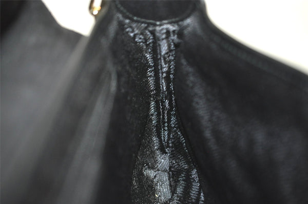 Authentic GUCCI Animalier Tiger Shoulder Bag Suede Leather 0014113 Black 9278I