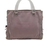 Authentic PRADA Vintage Nylon Tessuto Plastic Hand Bag Purse Purple 9279I