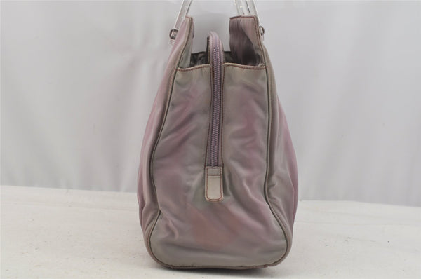 Authentic PRADA Vintage Nylon Tessuto Plastic Hand Bag Purse Purple 9279I