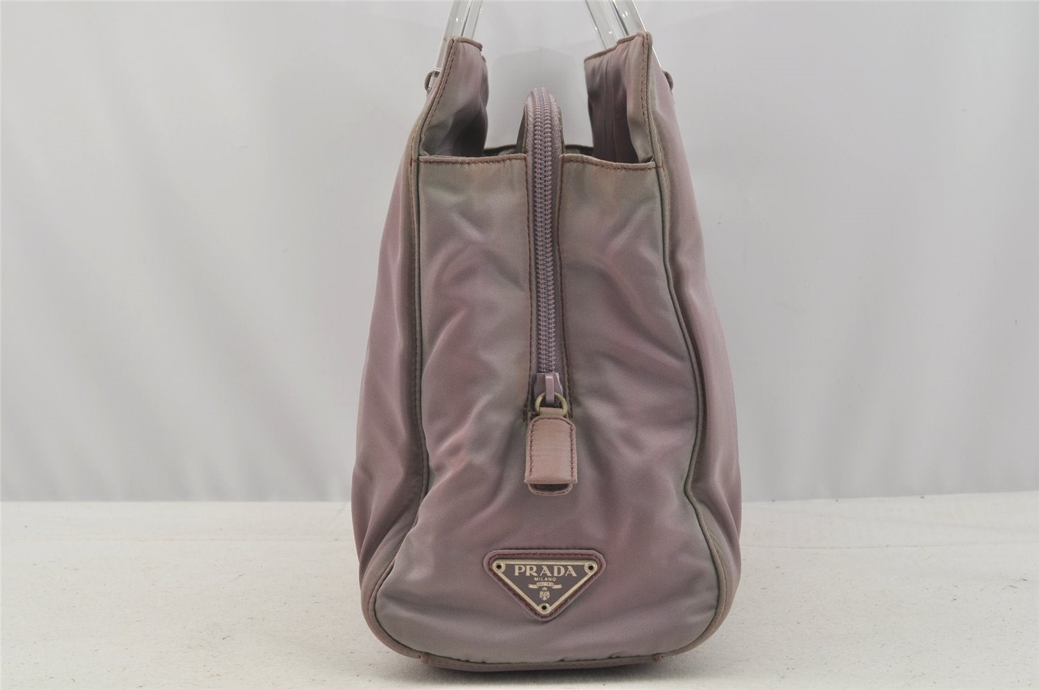 Authentic PRADA Vintage Nylon Tessuto Plastic Hand Bag Purse Purple 9279I