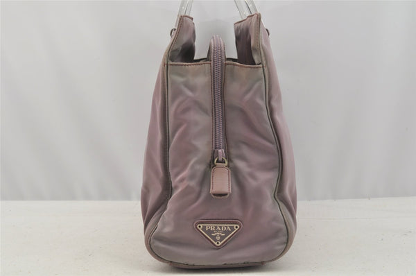 Authentic PRADA Vintage Nylon Tessuto Plastic Hand Bag Purse Purple 9279I