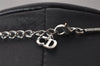 Authentic Christian Dior Silver Tone Chain Pendant Necklace CD 9281I