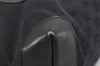 Authentic GUCCI Vintage Shoulder Tote Bag GG Canvas Leather 0190402 Black 9283I