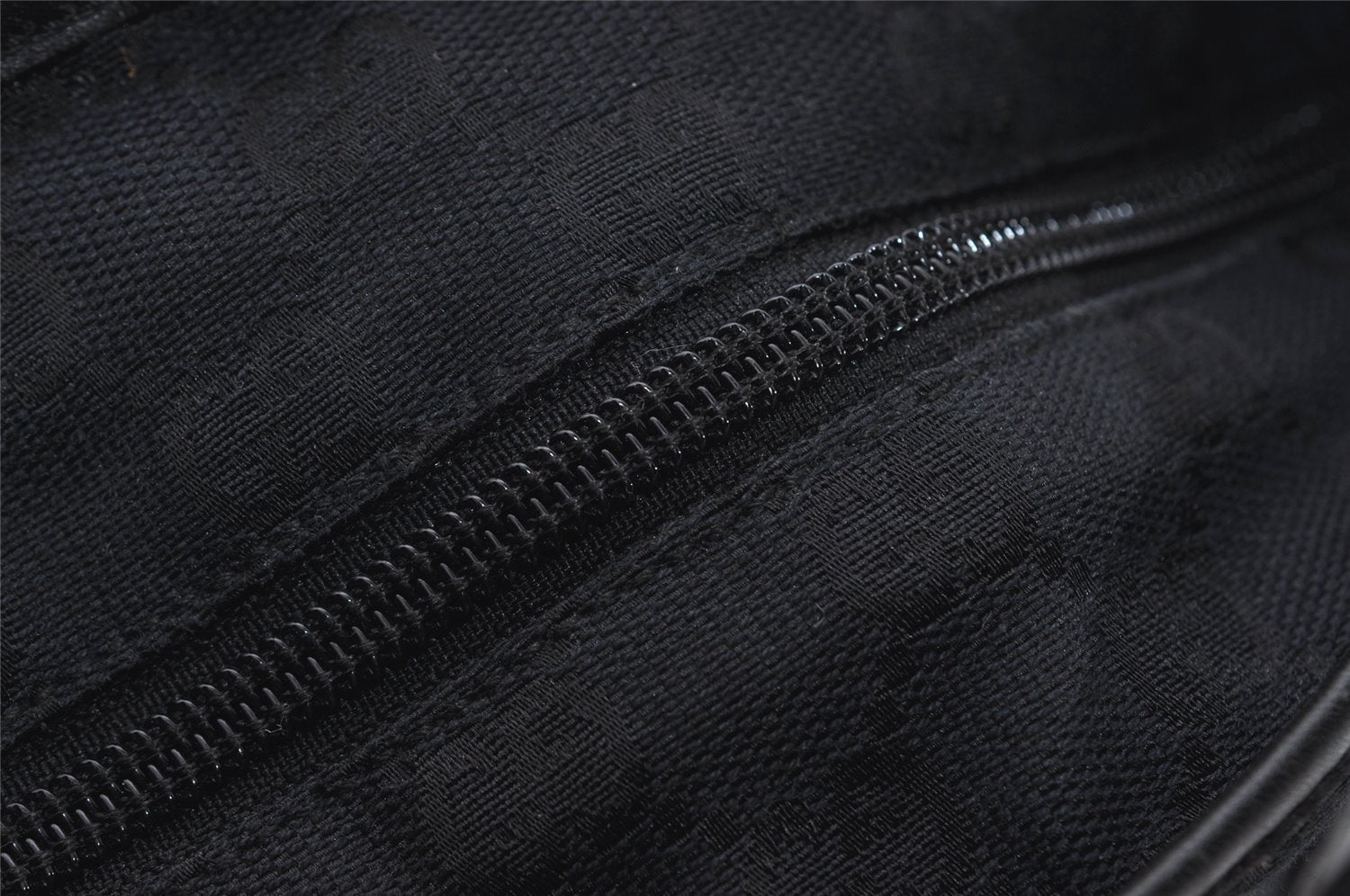 Authentic GUCCI Vintage Shoulder Tote Bag GG Canvas Leather 0190402 Black 9283I