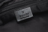 Authentic GUCCI Vintage Shoulder Tote Bag GG Canvas Leather 0190402 Black 9283I