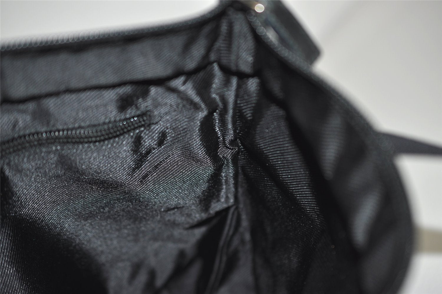 Authentic GUCCI Vintage Shoulder Tote Bag GG Canvas Leather 0190402 Black 9283I