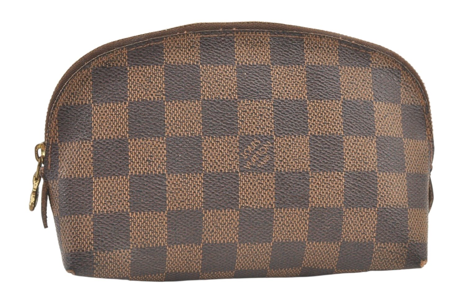 Authentic Louis Vuitton Damier Pochette Cosmetic PM Pouch N47516 LV 9283J