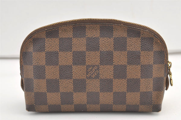 Authentic Louis Vuitton Damier Pochette Cosmetic PM Pouch N47516 LV 9283J