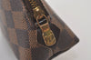 Authentic Louis Vuitton Damier Pochette Cosmetic PM Pouch N47516 LV 9283J