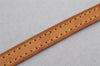 Authentic Louis Vuitton Leather Shoulder Strap Beige 49.4" LV 9284J