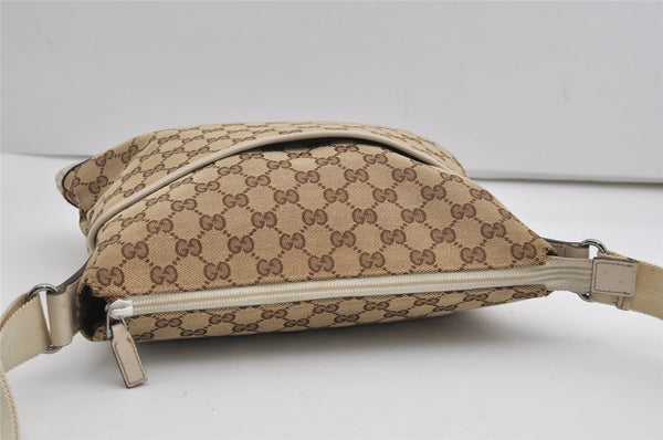 Authentic GUCCI Shoulder Cross Body Bag GG Canvas Leather 145857 Brown 9286I