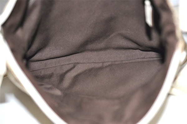 Authentic GUCCI Shoulder Cross Body Bag GG Canvas Leather 145857 Brown 9286I