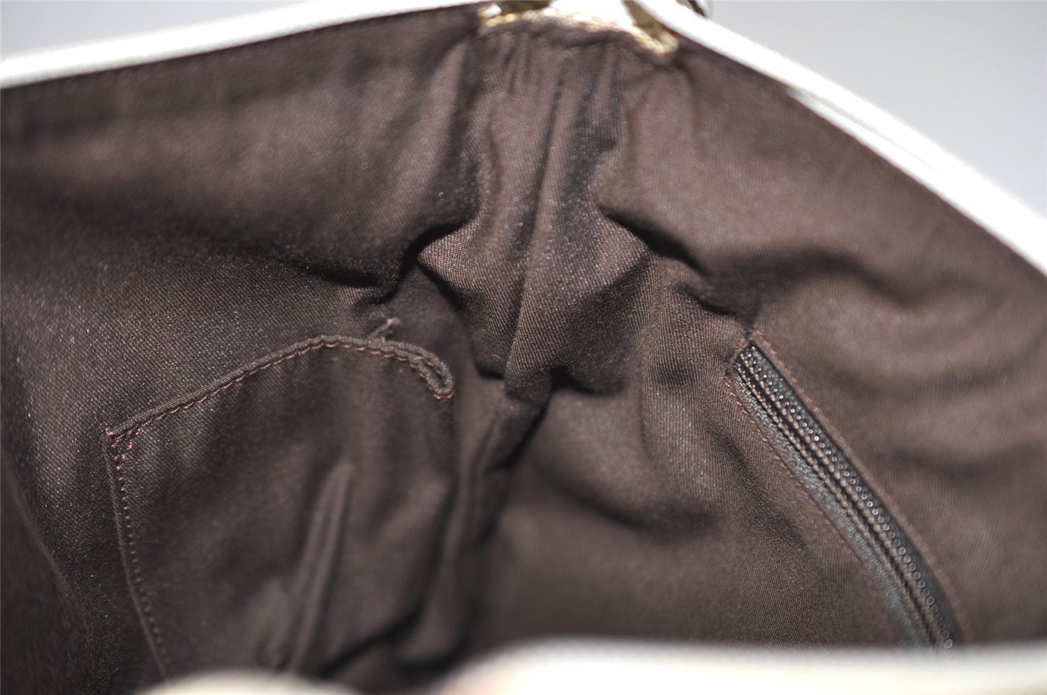 Authentic GUCCI Shoulder Cross Body Bag GG Canvas Leather 145857 Brown 9286I