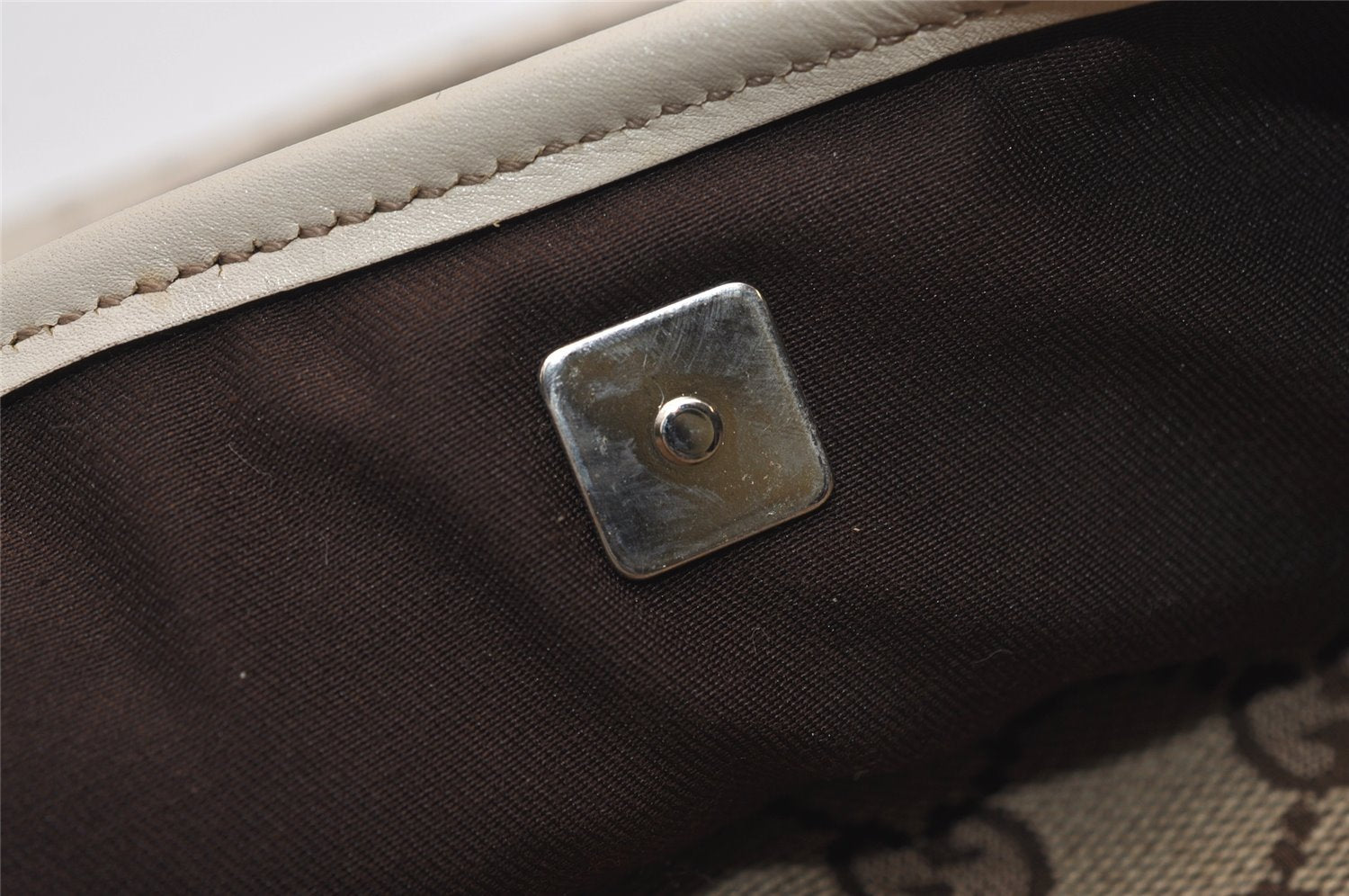 Authentic GUCCI Shoulder Cross Body Bag GG Canvas Leather 145857 Brown 9286I