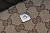 Authentic GUCCI Shoulder Cross Body Bag GG Canvas Leather 145857 Brown 9286I