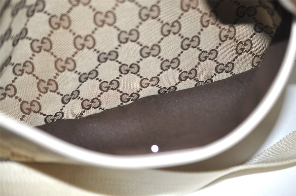 Authentic GUCCI Shoulder Cross Body Bag GG Canvas Leather 145857 Brown 9286I