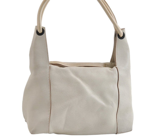 Authentic GUCCI Vintage Shoulder Hand Bag Purse Leather 101333 White 9287I