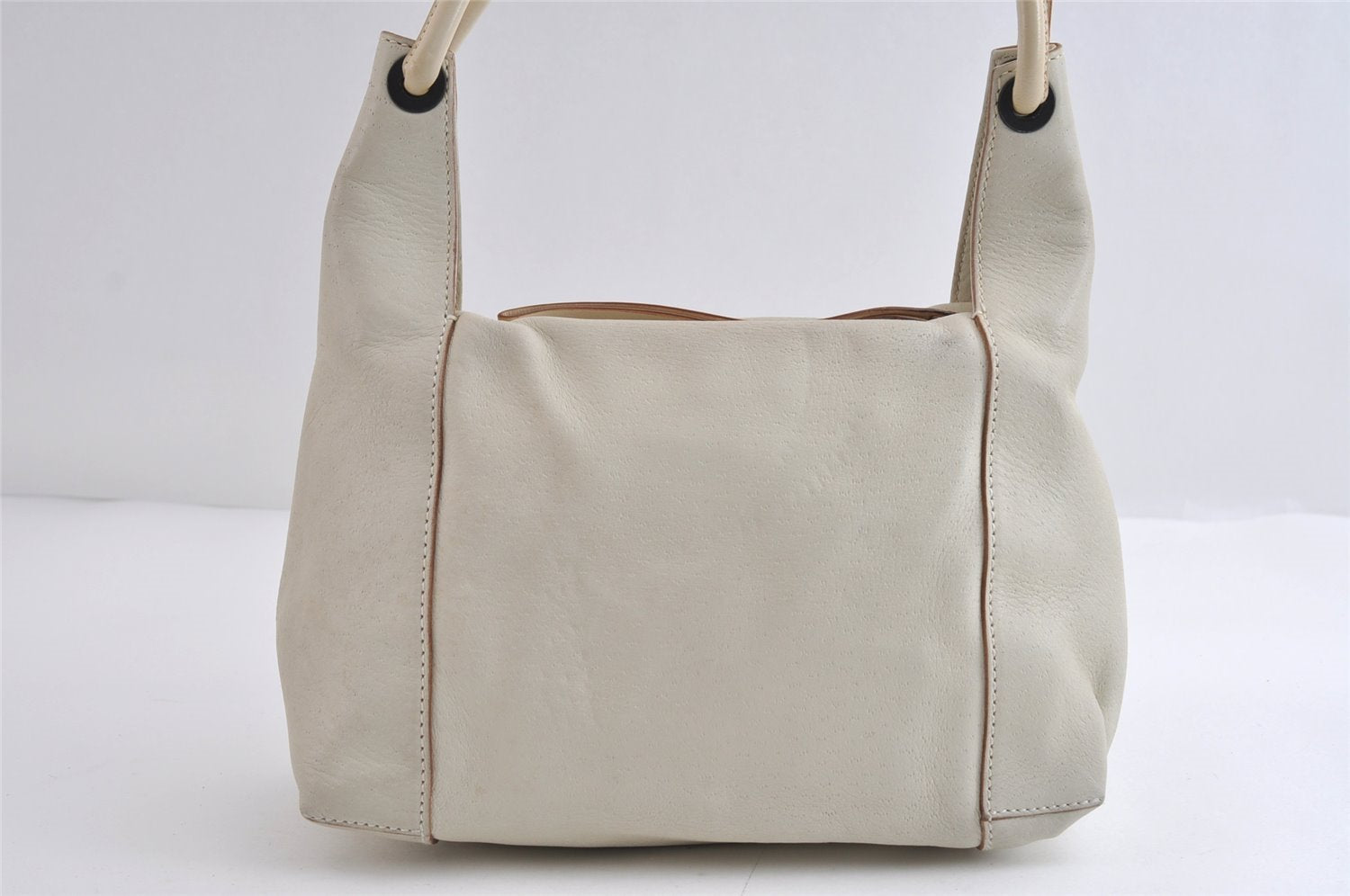 Authentic GUCCI Vintage Shoulder Hand Bag Purse Leather 101333 White 9287I