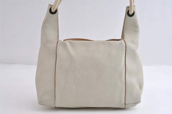 Authentic GUCCI Vintage Shoulder Hand Bag Purse Leather 101333 White 9287I