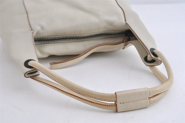 Authentic GUCCI Vintage Shoulder Hand Bag Purse Leather 101333 White 9287I