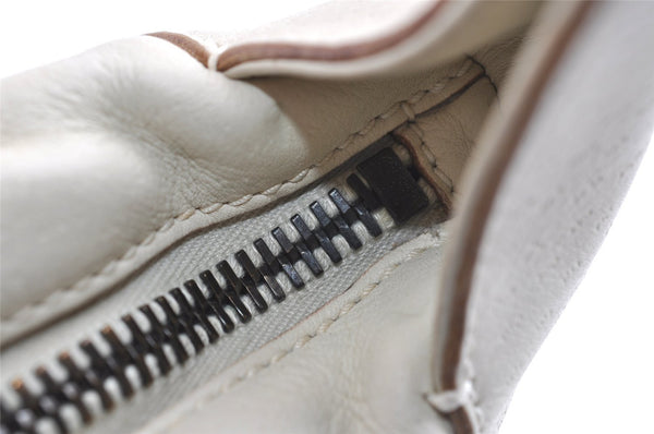 Authentic GUCCI Vintage Shoulder Hand Bag Purse Leather 101333 White 9287I