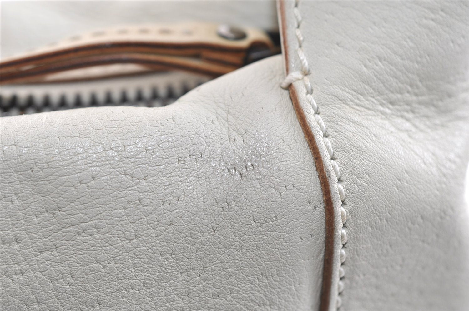 Authentic GUCCI Vintage Shoulder Hand Bag Purse Leather 101333 White 9287I
