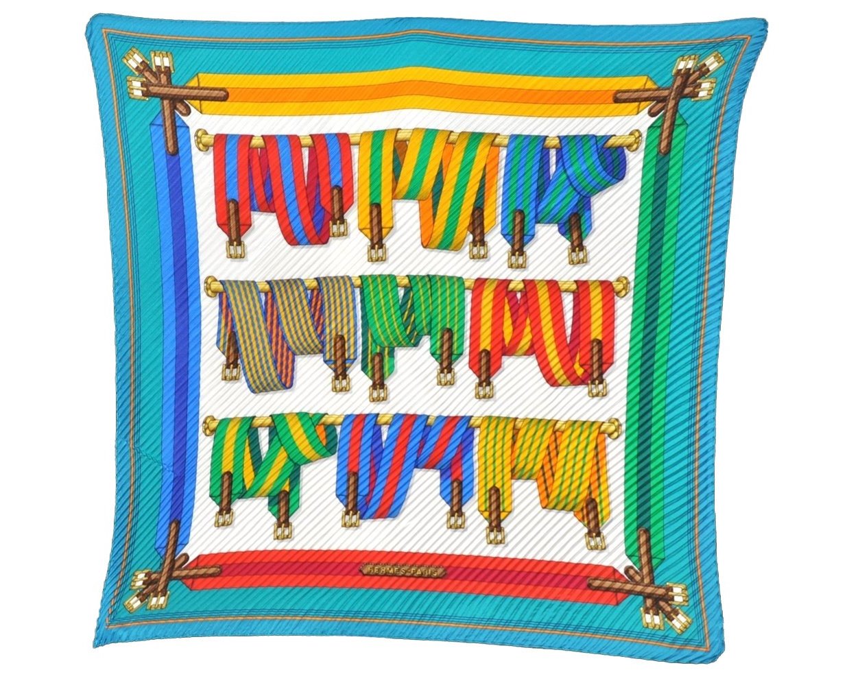 Authentic HERMES Pleats Scarf 