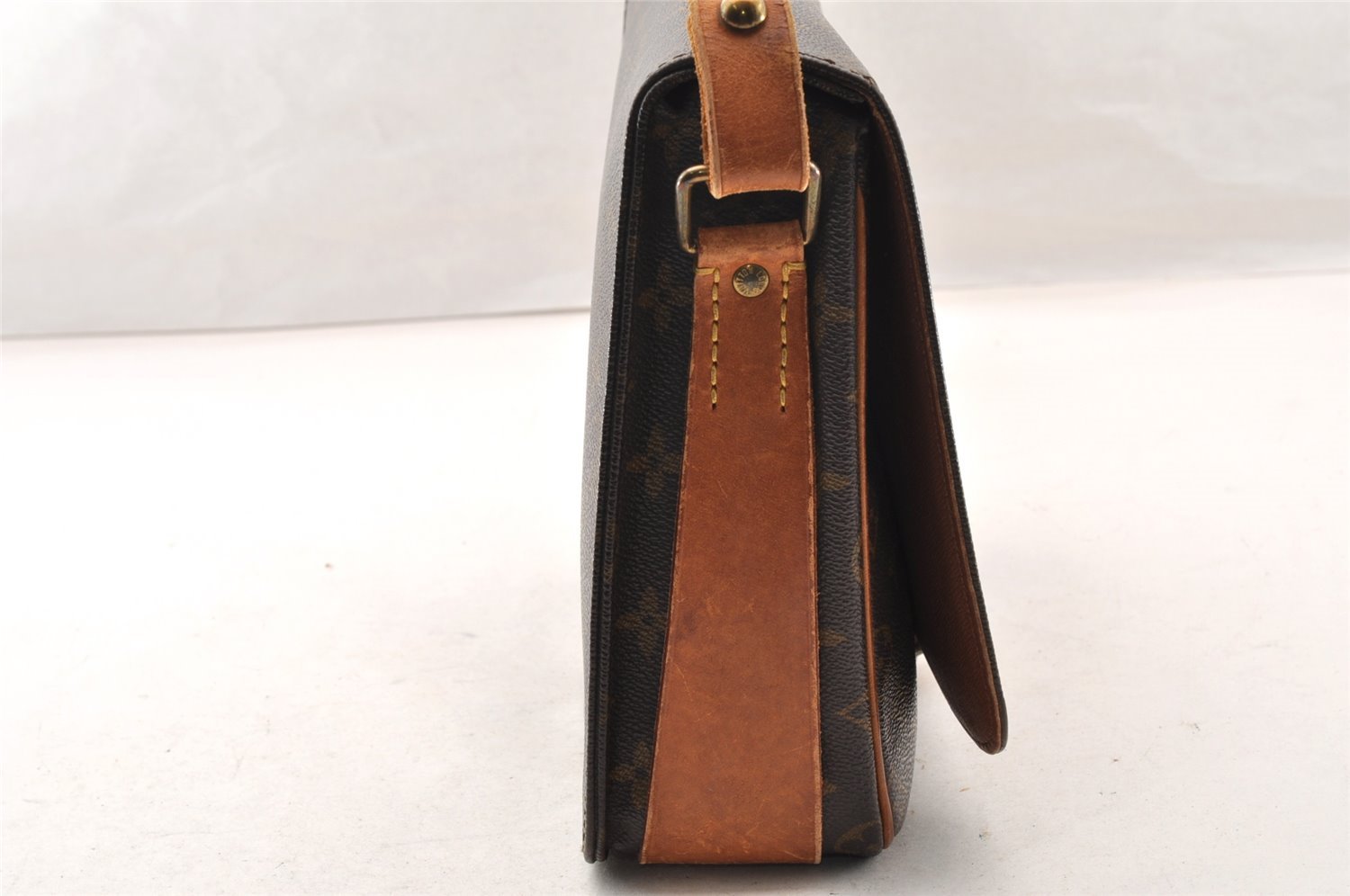 Authentic Louis Vuitton Monogram Cartouchiere GM M51252 Shoulder Cross Bag 9288I