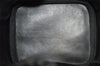 Authentic CHANEL Calf Skin Bicolore Vanity Hand Bag Purse Black CC 9290I