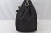 Authentic PRADA Nylon Tessuto Leather 2Way Shoulder Hand Bag Purse Black 9292I