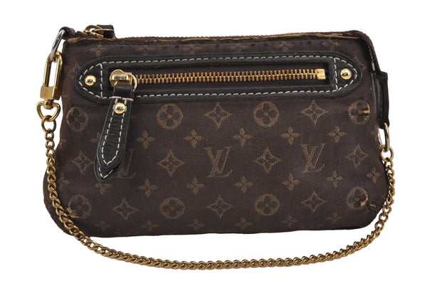 Auth Louis Vuitton Monogram Idylle Mini Pochette Accessoires Pouch Brown 9292J