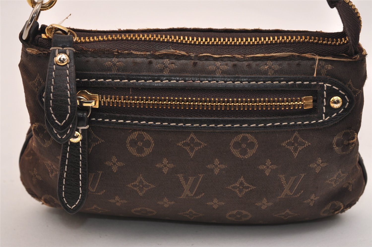 Auth Louis Vuitton Monogram Idylle Mini Pochette Accessoires Pouch Brown 9292J