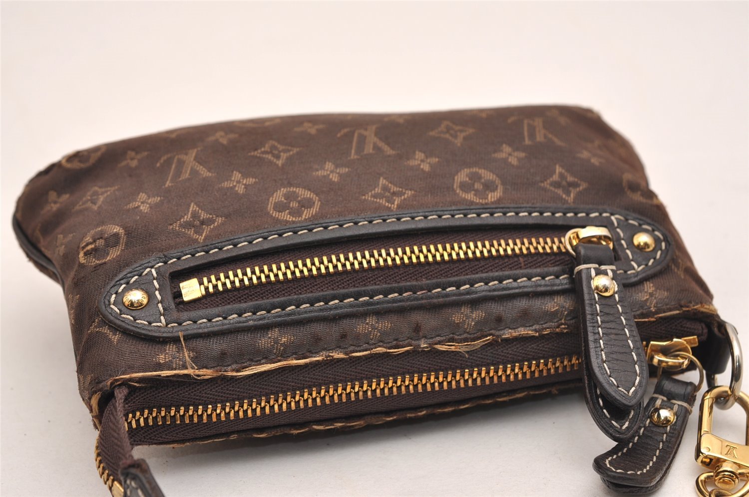 Auth Louis Vuitton Monogram Idylle Mini Pochette Accessoires Pouch Brown 9292J
