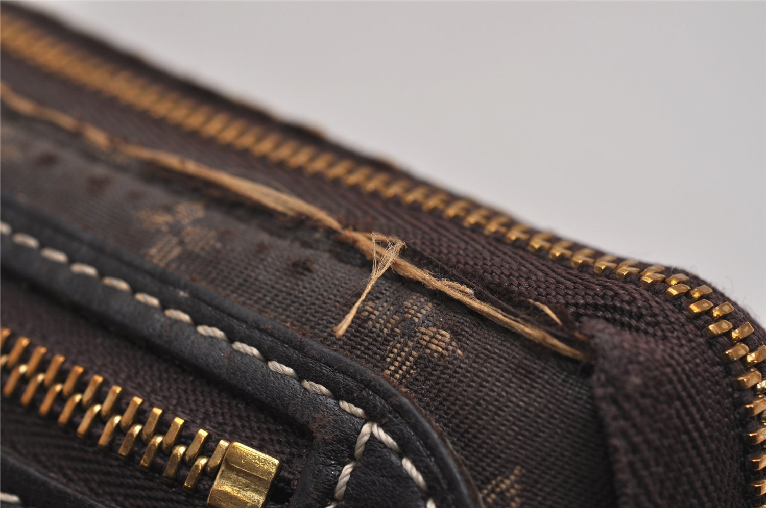 Auth Louis Vuitton Monogram Idylle Mini Pochette Accessoires Pouch Brown 9292J