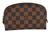 Authentic Louis Vuitton Damier Pochette Cosmetic PM Pouch N47516 LV 9293J