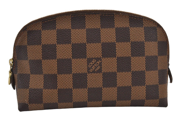 Authentic Louis Vuitton Damier Pochette Cosmetic PM Pouch N47516 LV 9293J