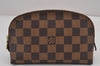 Authentic Louis Vuitton Damier Pochette Cosmetic PM Pouch N47516 LV 9293J