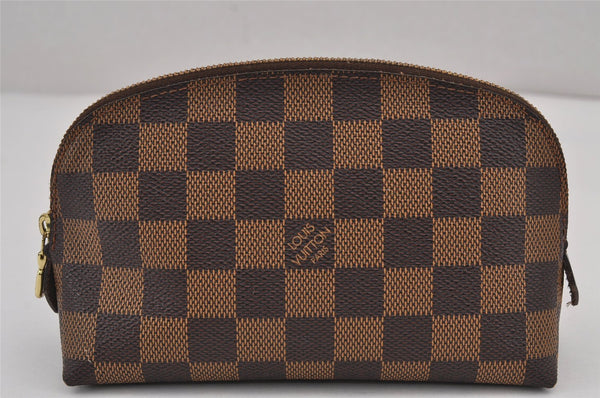 Authentic Louis Vuitton Damier Pochette Cosmetic PM Pouch N47516 LV 9293J