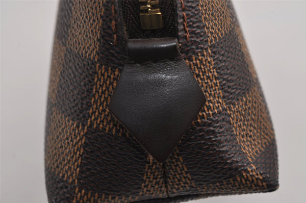 Authentic Louis Vuitton Damier Pochette Cosmetic PM Pouch N47516 LV 9293J