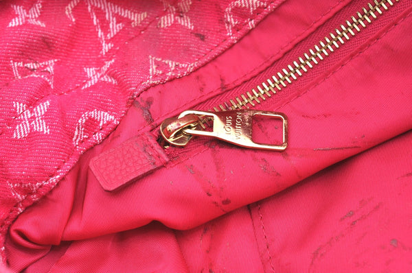 Auth Louis Vuitton Monogram Denim Noefull MM 2Way Hand Bag M40870 Pink 9295G