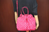 Auth Louis Vuitton Monogram Denim Noefull MM 2Way Hand Bag M40870 Pink 9295G