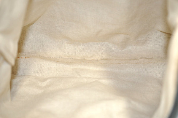 Authentic GUCCI Vintage Shoulder Tote Bag GG Nylon Leather 295252 Blue 9295H