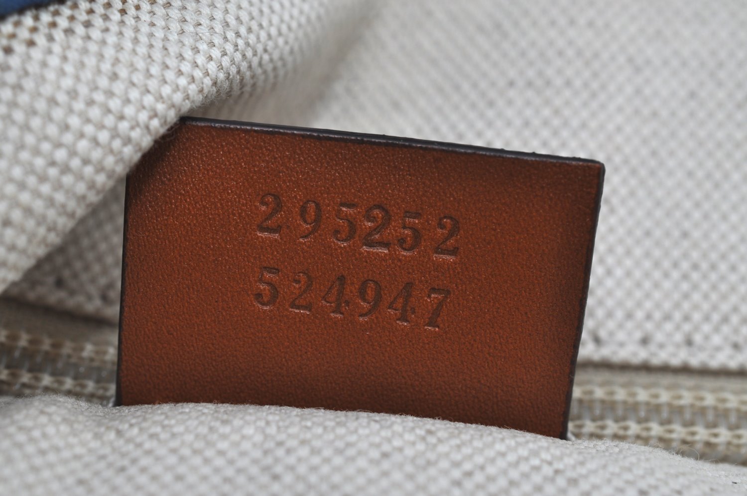 Authentic GUCCI Vintage Shoulder Tote Bag GG Nylon Leather 295252 Blue 9295H