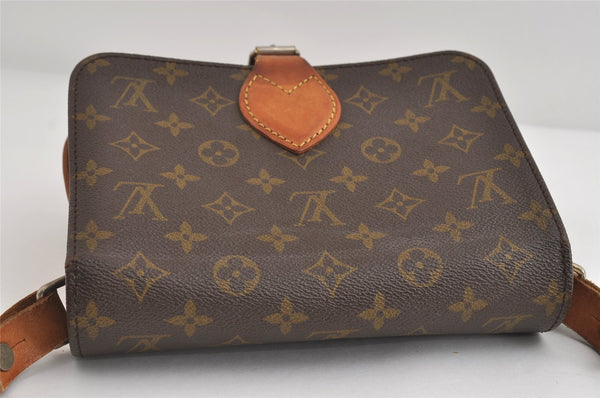 Authentic Louis Vuitton Monogram Cartouchiere MM Shoulder Bag Old Model 9296I