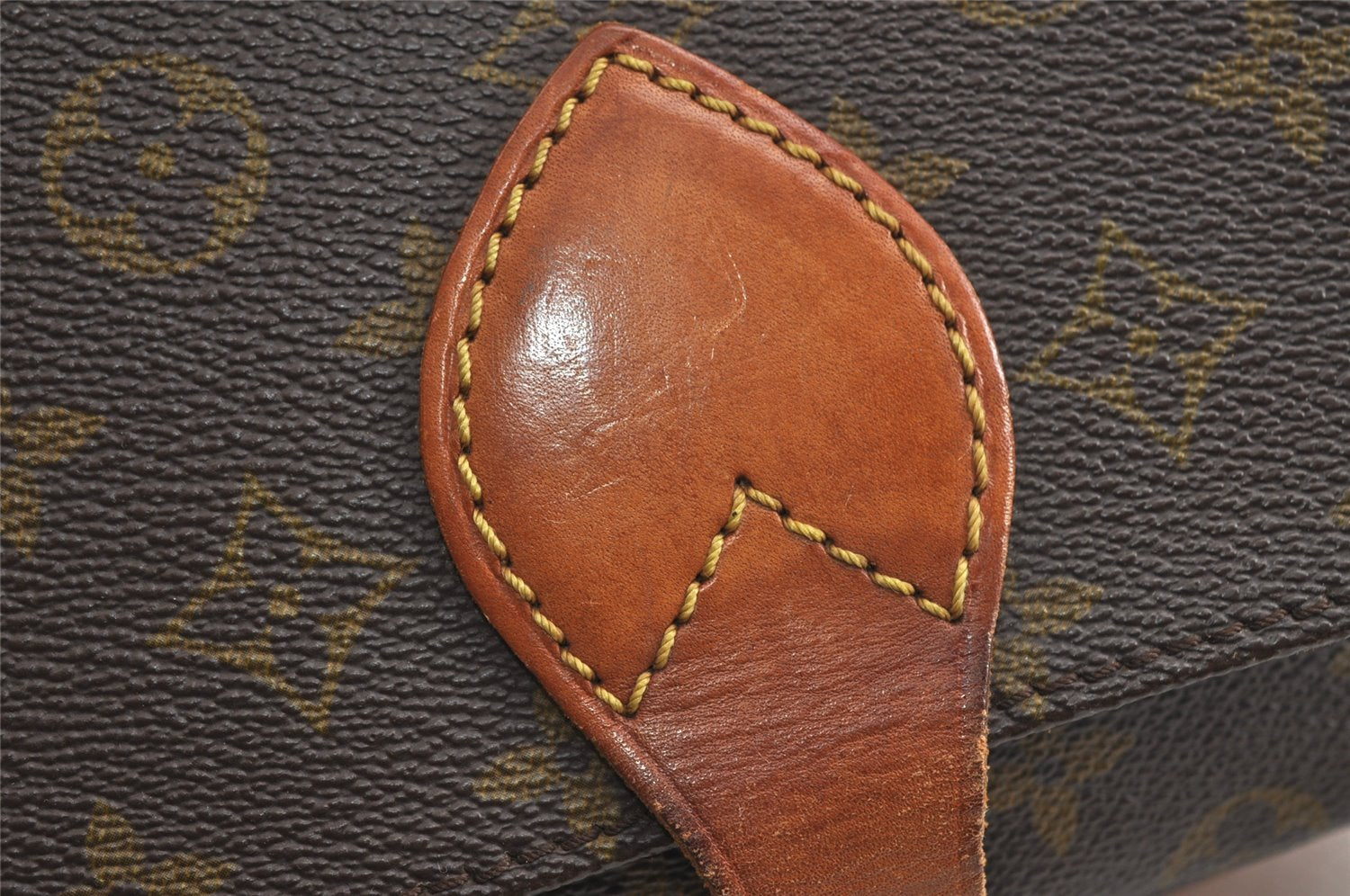 Authentic Louis Vuitton Monogram Cartouchiere MM Shoulder Bag Old Model 9296I