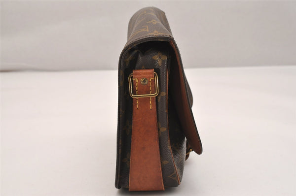 Auth Louis Vuitton Monogram Cartouchiere MM M51253 Shoulder Cross Bag Junk 9296J